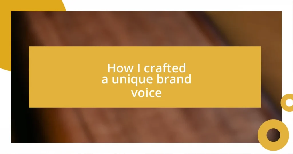 How I crafted a unique brand voice