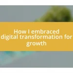 How I embraced digital transformation for growth